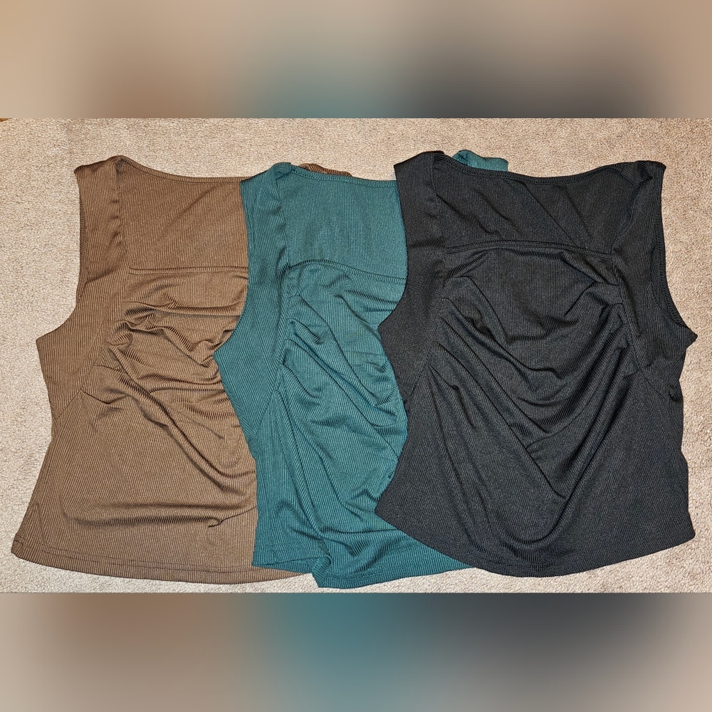 SHEIN Women's Tops in Brown, Teal, and Black
